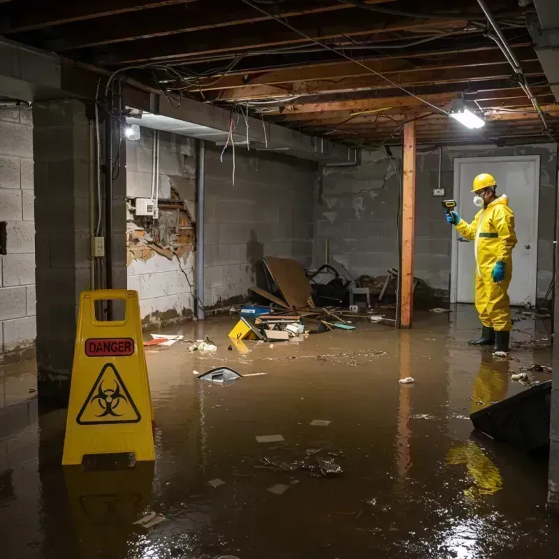 Flooded Basement Electrical Hazard in Lincolnwood, IL Property